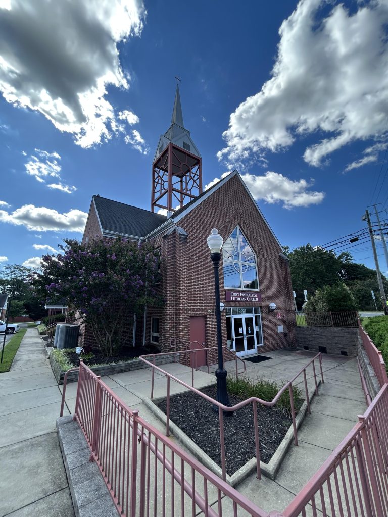 First Evangelical Lutheran Church exterior or sanctuary